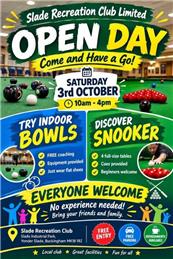 OPEN DAY AT THE SLADE RECREATION CLUB
